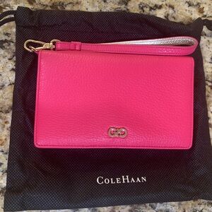 New with tags (unused) Authentic Cole Haan Pink Wristlet Wallet